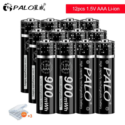 100% New 1.5V AAA Rechargeable Battery 900mWh 1.5V Li-ion Lithium Liion Li ion 3A aaa Batteries for Toy Car Camera Flashlight