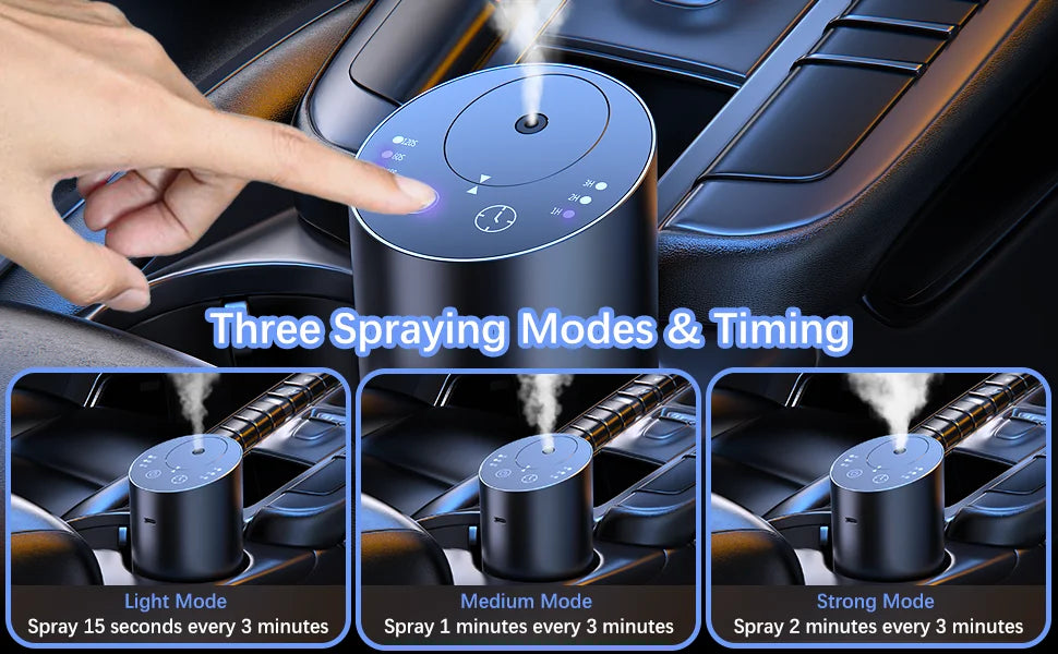 Leak Proof Aluminum USB Rechargeable Smart Cold Mist Cordless Aromatherapy Diffuser with Timing Function for Car Office & Room