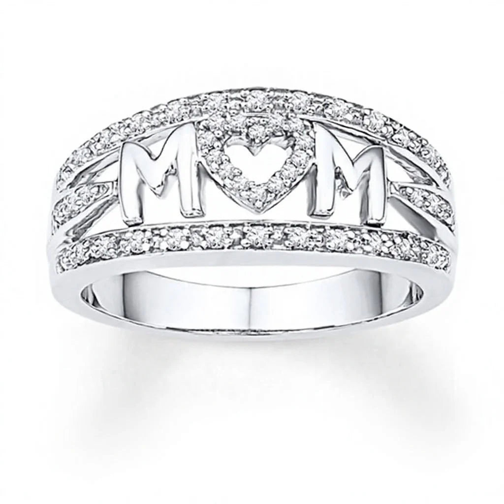 Silver Gemstone Rings with Rhodium & Gold Plating Featuring Zircon Trendy Style for Wedding & Gift