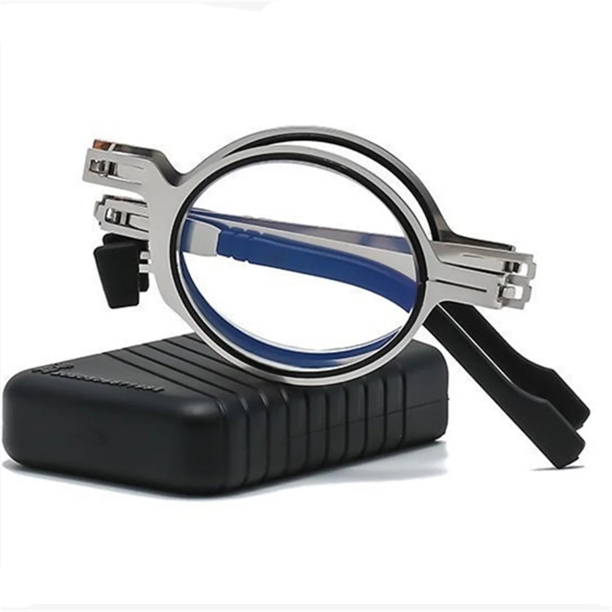 Men Women Fashion Retro Ultra Light Titanium Material Screwless Foldable Anti-Blue Reading Glasses