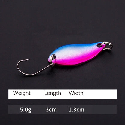 Wholesale Fishing Spoon Lures Trout 2.5/3.5/5 g  Metal Spoon Lure 2022  Fishing Tackle Lure Trout Bass Fishing  Artificial Bait