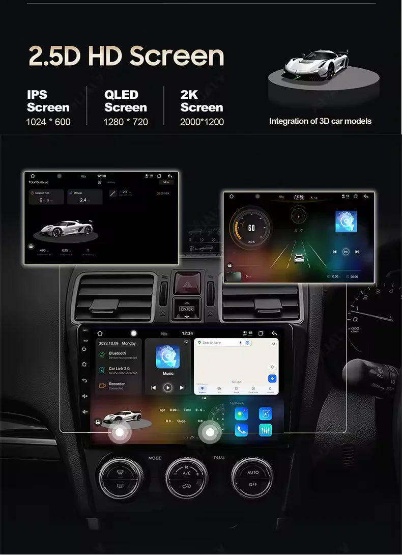 7870 Universal 2K Touch Screen Android 13 Car Split-screen GPS/AM/FM/Bluetooth Navigation Radio Multimedia Video Car DVD Player