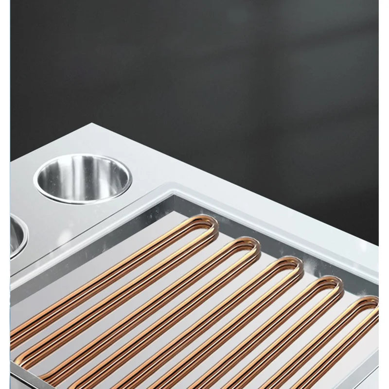 Commercial Soft Rolled Ice Cream Maker Machine Fully Automatic