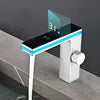 Deao LED Intelligent Digital Temperature Display Hydroelectric Power Smart  Atmosphere Brass Aluminum Bathroom Basin Faucet