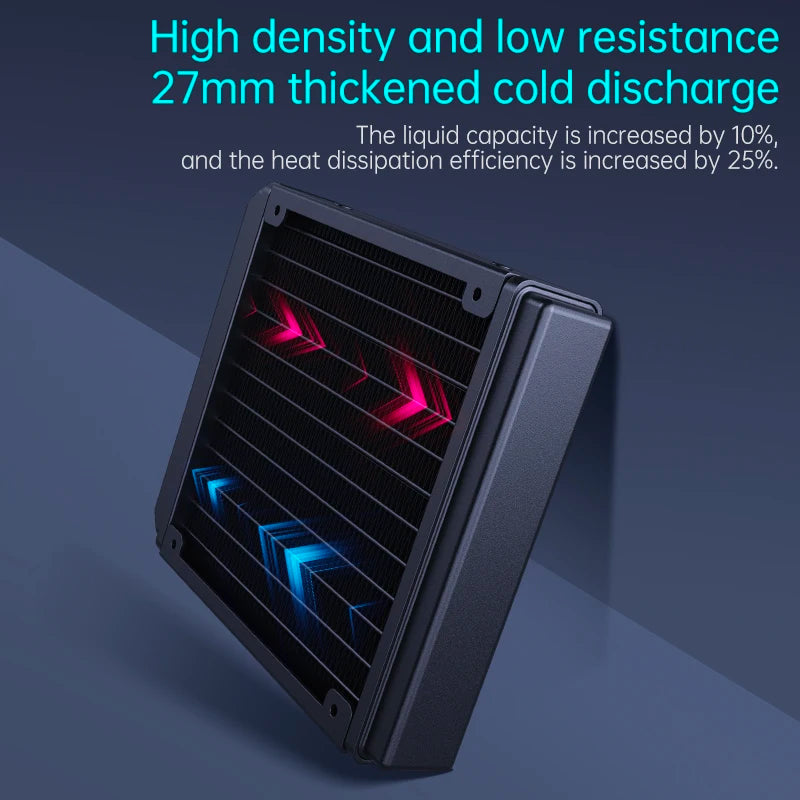 SNOWMAN 120mm RGB ARGB CPU Liquid Cooler AIO Water Cooling Kit High-Efficiency Radiator Ultra-Quiet Fans Heatsink for Laptop 12V