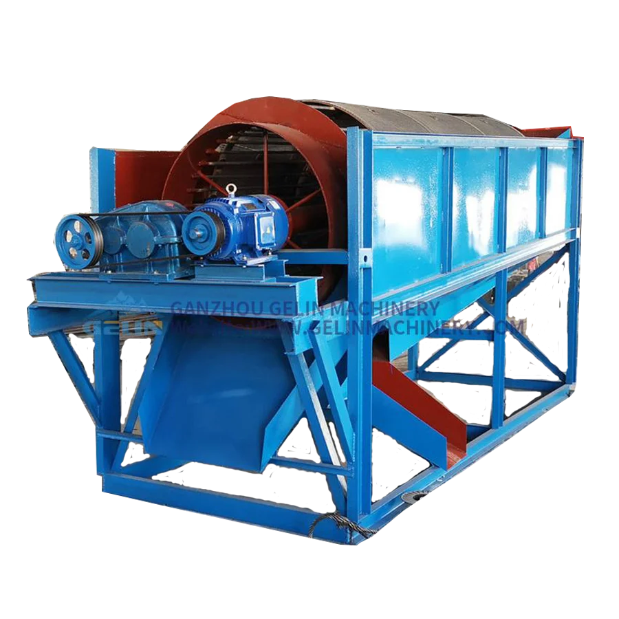 Popular Gold Separator Trommel Screen with Sluice Box Gold Mat and Water Pump