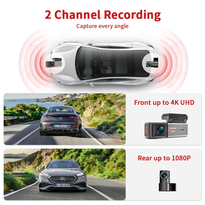 US Stock 3-Day Shipping 4K Dash Cam Front and Rear 4k Car 2 Channel DashCams WiFi Dvr 4k Night Vision Dash Cam Car Cameras