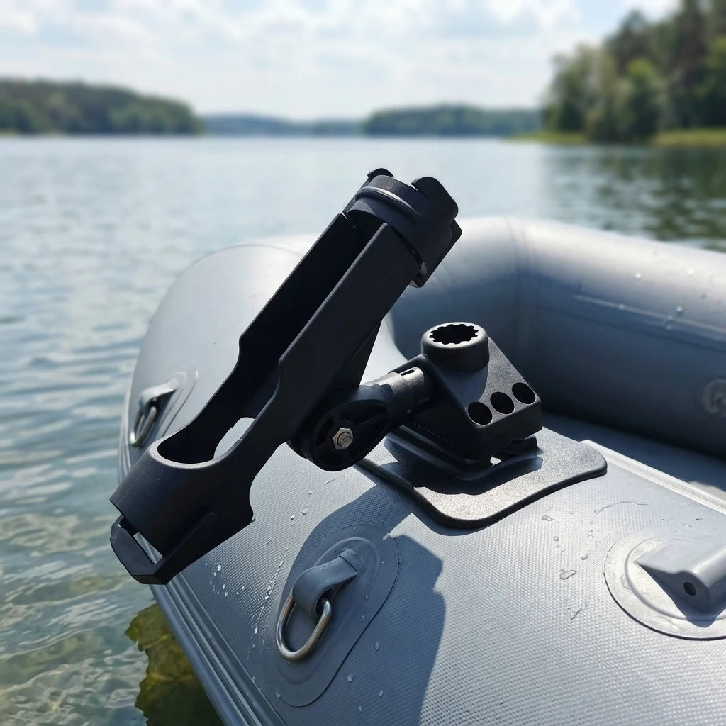 Inflatable Boat Dinghy Raft Fishing Rod Rack Holder Device Pole Pvc Sup Board Kayak Fixer Fix Mount 360 Degree