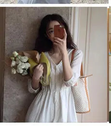 2021 Autumn Spring Basic Belt Plaid Shirt Dress Long Maxi Feminine Vestidos Chic Korea Design Clothes