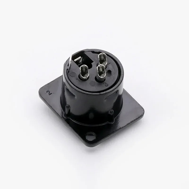 1pc 3pin XLR female socket connector, for Microphone/MIC, Panel Mount, Metal Shell +Copper Contact