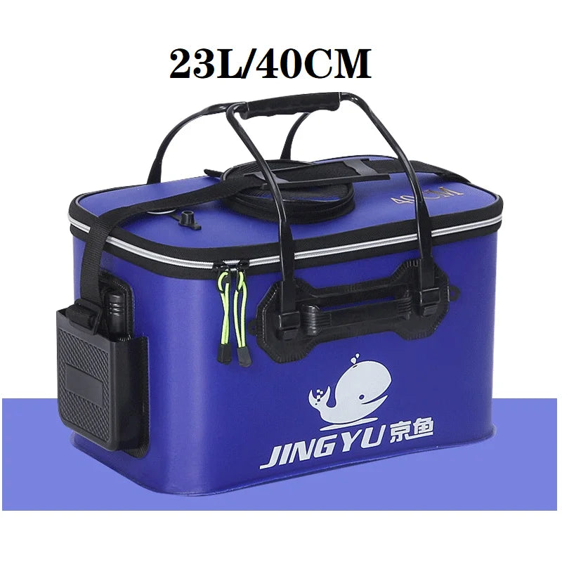 EVA Portable Fishing Bag Folding Thicken Live Fishing Box Tank Bucket Camping Fishing Tackle Fishbox Storage Bag fishing gear