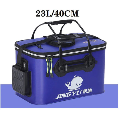 EVA Portable Fishing Bag Folding Thicken Live Fishing Box Tank Bucket Camping Fishing Tackle Fishbox Storage Bag fishing gear