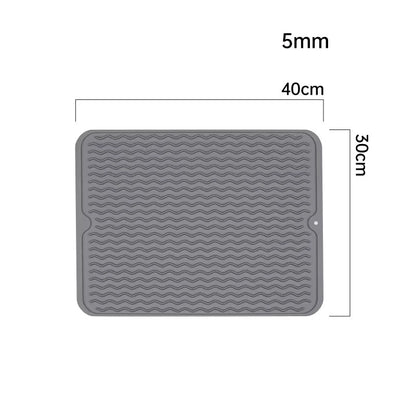Silicone Dish Quick Bar Drying Dining Table Bath Mat Custom Logo Foldable Kitchen Large Microfiber