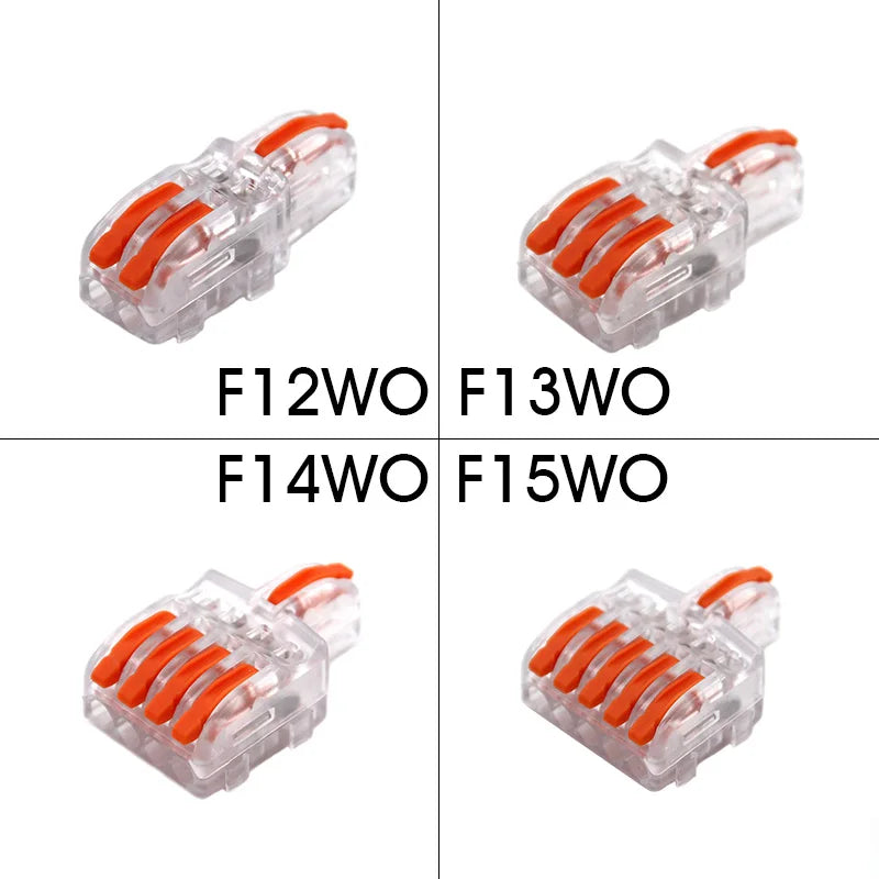 Wire Connector 1 Input Multiple Output Electrical Splitter Push-in Terminal Block Butt Home LED Light Quick Wiring Connectors