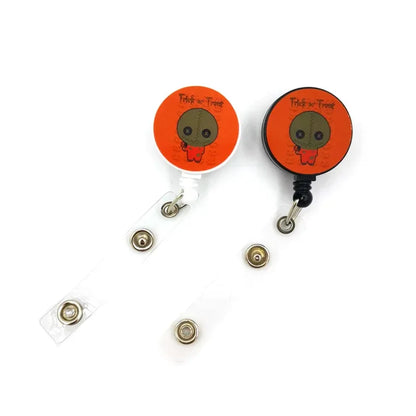 Halloween Trick R Treat Art Cartoon Anime Fashion Lanyards Bus ID Name Work Card Holder Accessories Decorations Kids Gifts