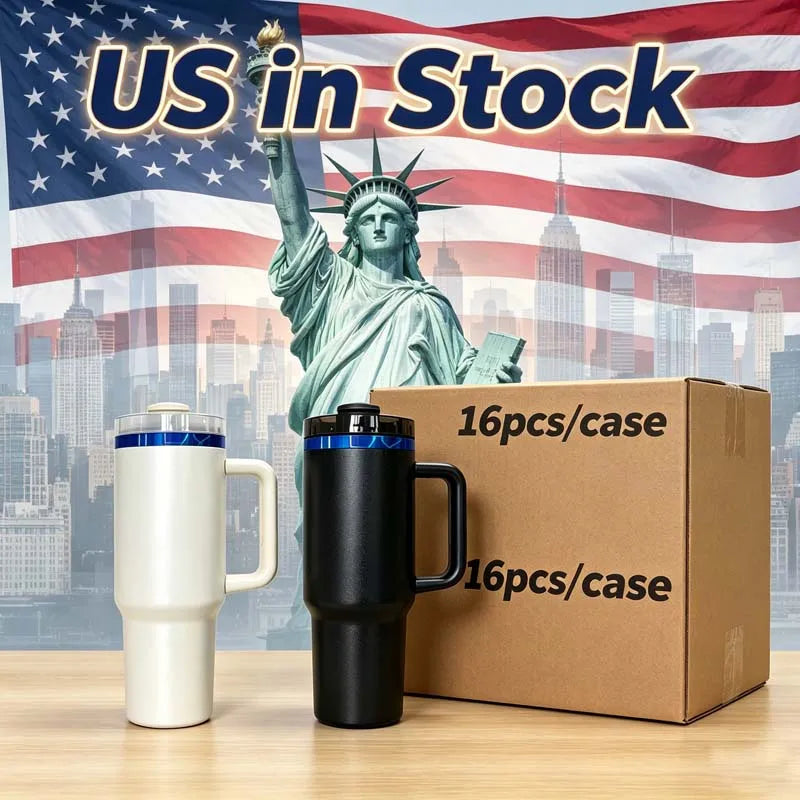 Us Warehouse 40 OZ Rhinestones Bling Easy Clean Drinkware Stainless Steel Tumbler 40 OZ for Home Office Outdoor Daily Use