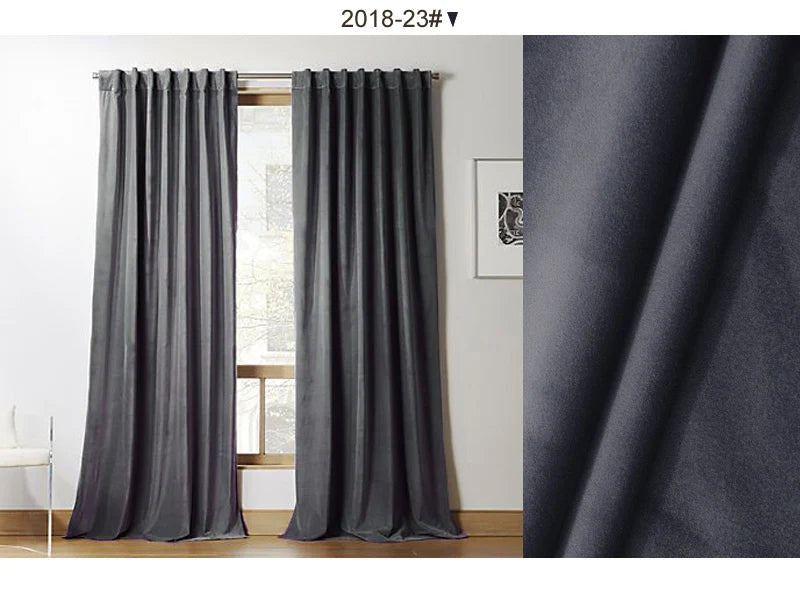 High Shading Velvet Blackout Curtain For Bedroom Insulating Modern Style Windows Living Room Curtain Home Decoration Custom Made