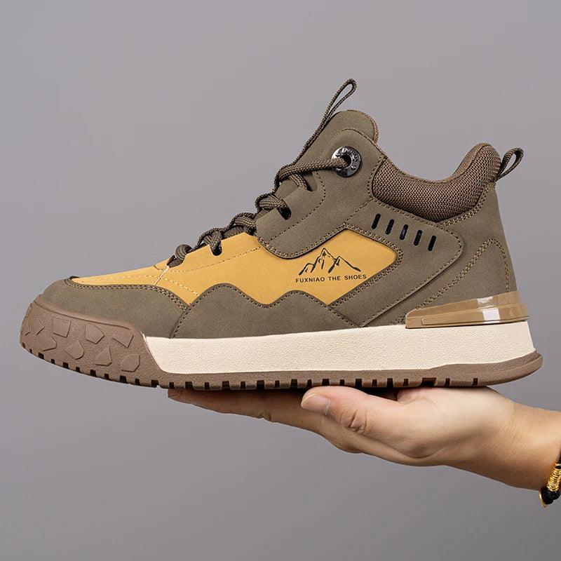 New Top Garde Leather Brand Boots for Men Usados Big Size 47 48 49 Work Styles Elevator Ankle Fashion Hiking Shoes High Quality