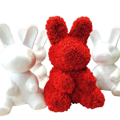Modelling Polystyrene Styrofoam Foam Rabbit Mold Rose Rabbit Craft DIY Wedding Party Valentine's Day Decoration Supplies Gifts
