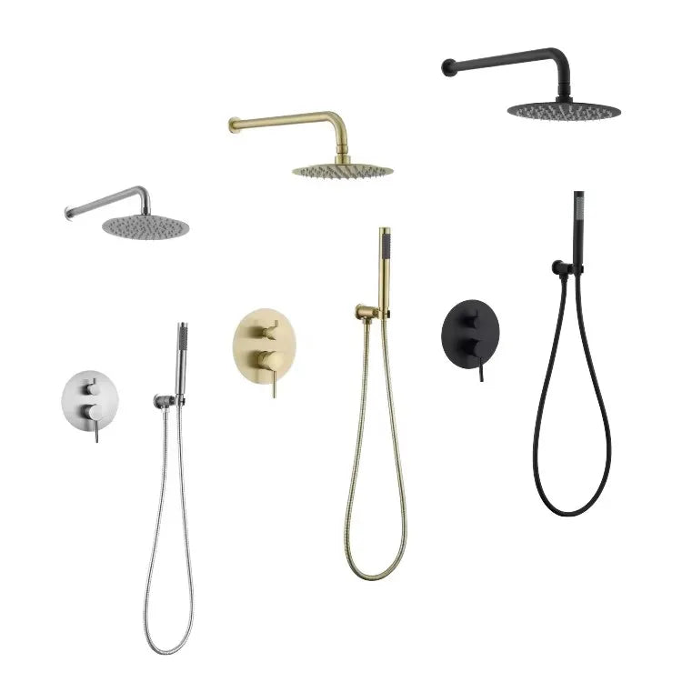 USA Free Drop Shipping America Ready Stock Shower Set System Bathroom Luxury Wall Mounted Faucet Kits 2024 Design Shower Head