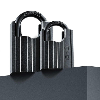 OPEL Heavy Duty Hardened Iron Anti-Theft Waterproof Padlock A3 Steel Shackle Key Operated Black Color for Outdoor/Indoor Use