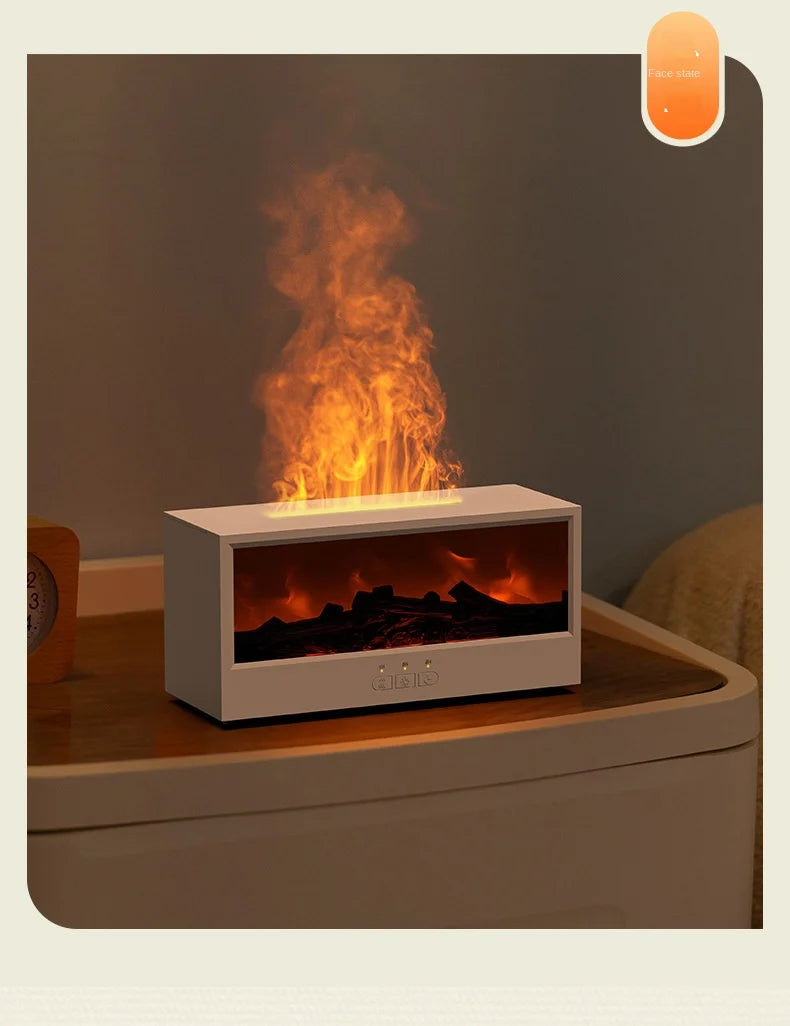 New Retro 3D Simulation Electric Desktop Humidifier Aromatherapy Remote Control Home Plastic Power Source Fireplace Household