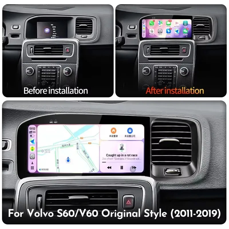 STWEI  for Volvo S60 V60 2011-2020 Android Auto Carplay Car Radio Multimedia Video Player 4G DSP 2din Autoradio Stereo Head Unit