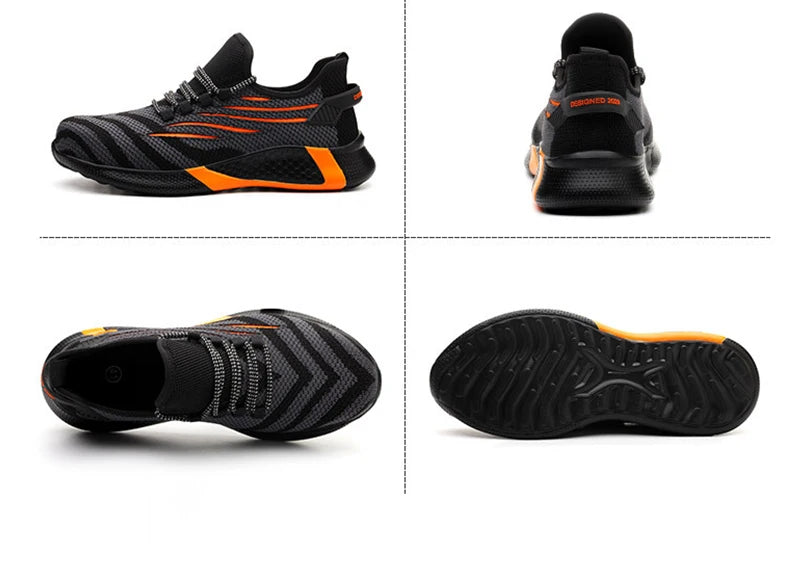 Men Work Safety Shoes Anti-puncture Working Sneakers Male Indestructible Work Shoes Men Boots Lightweight Men Shoes Safety Boots