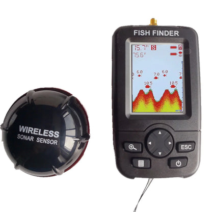 Wireless Sonar Underwater Visual HD Fishing Finder Detector Ultrasonic  Fish Finder LCD Display 100m Width and 40m Depth