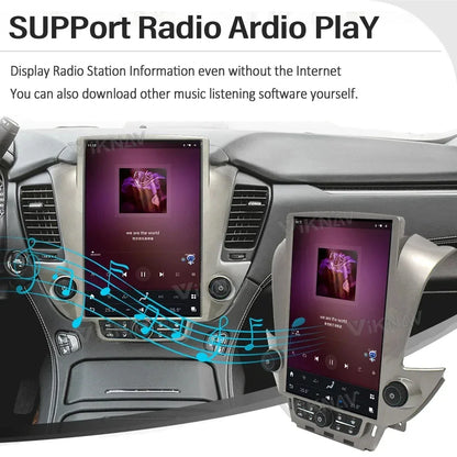 Vertical Screen GPS Navigation for Chevrolet Suburban Tahoe GMC Yukon 2014-2020 Android11 Auto Car Radio Multimedia Player 128GB
