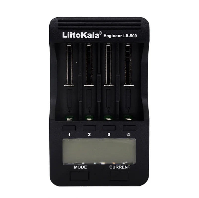 LiitoKala lii-500S lii-500 lii-600 LCD 3.7V 1.2V 18650 26650 21700 Battery Charger with screen Test the battery capacity