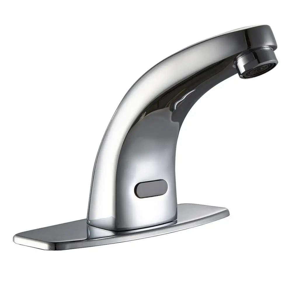 Modern Design Automatic Shut-Off Motion Sensor Faucet Deck Mounted Medical Construction for Infection Prevention Single Hole
