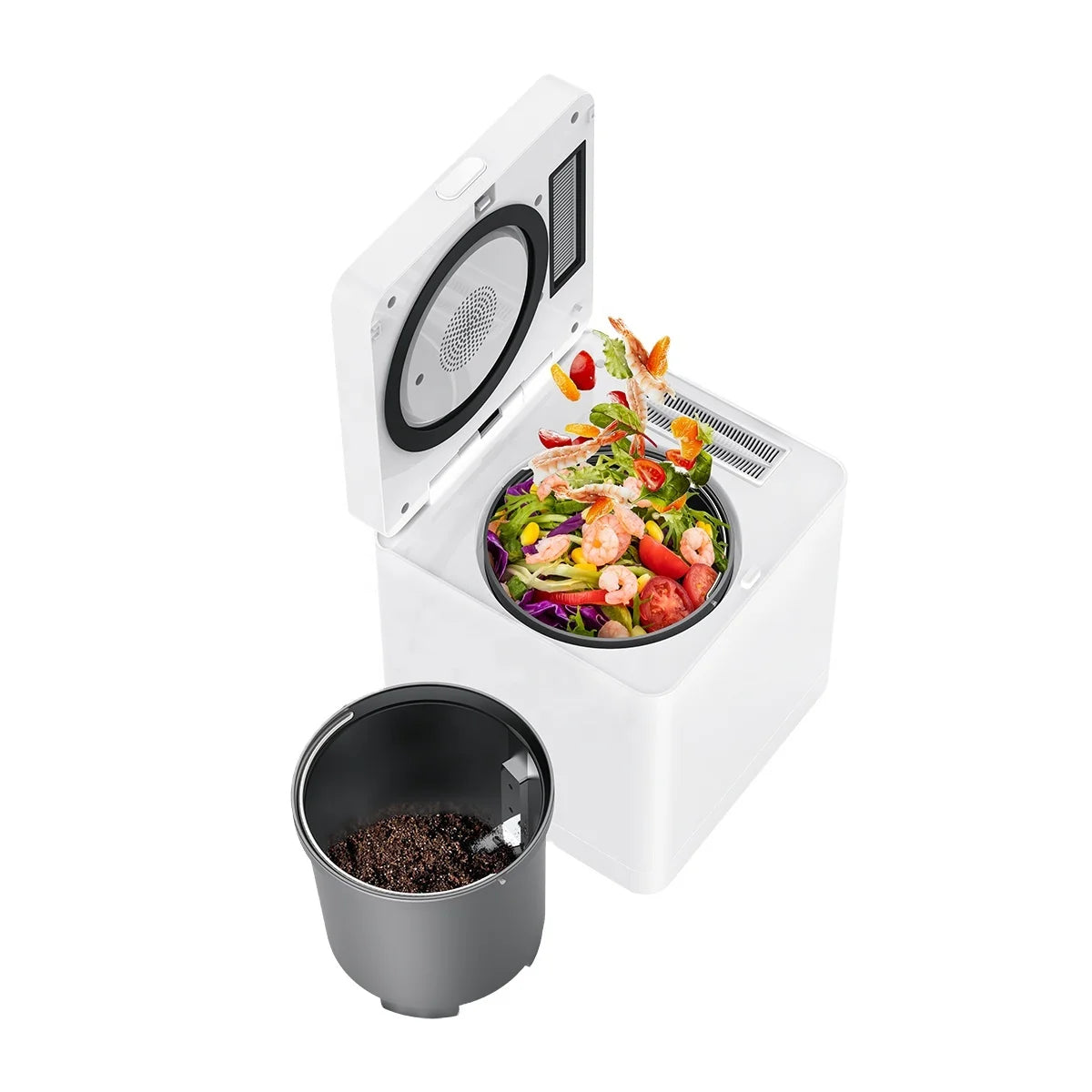 Kitchen Waste Processor & Composter Household Electric 500 HP Stainless Steel 3-4 Stage Grinding Odor Free Eco-Friendly