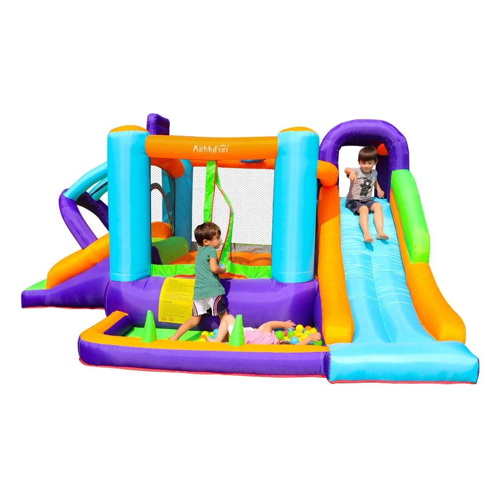 Usa in Stock AirMyFun Trampoline Outdoor Playground Games Bounce Castle Inflatable Jumping House Bounce House With Slide