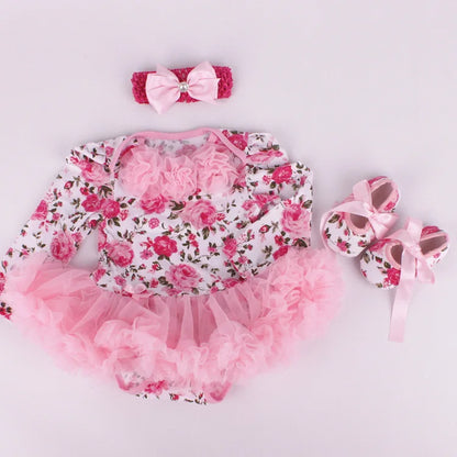 0-2Y 3pcs Girl Baby Summer Suit Novelty Costume Newborn Clothing Sets Bebe Dress Toddler Clothes Party Cosplay Gift 3 6 9 12 18M