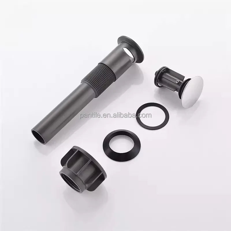 Luxury Plastic Pop up Basin Drain with Chrome Plate Finish Threaded Connection for Modern Bathroom Decor Hotel Use Easy to Clean
