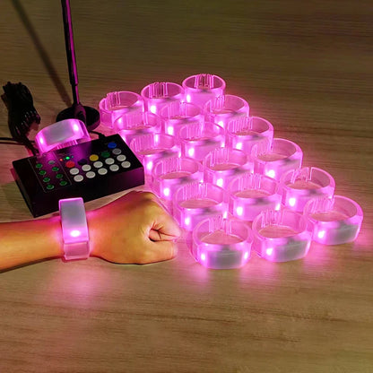Finegreen Custom logo Remote Led Bracelet Remote Led Bracelet for Party Sport Event