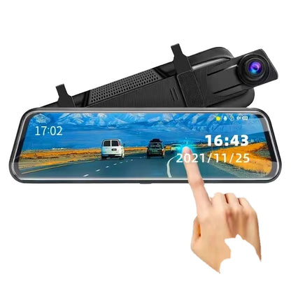 10 Inch 4K+1080P Drive Recorder Car Rearview Mirror Dash Cam Front and Rear with Dual Lens Wifi GPS Parking Monitor Night Vision