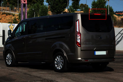 For Ford Transit MK8 Tourneo Custom 2012-up Single tailgate Third LED High Mount Level Brake Stop Light Lamp Black Lens