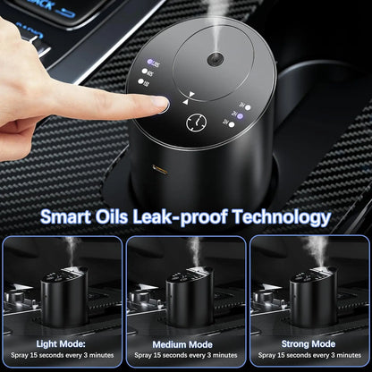 Leak Proof Aluminum USB Rechargeable Smart Cold Mist Cordless Aromatherapy Diffuser with Timing Function for Car Office & Room