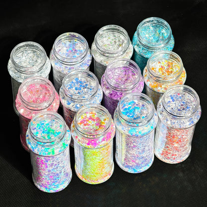Free Shipping 2oz Shaker Bottle Jars Christmas Chunky Mix Glitter for Snow Globe Tumbler Cups