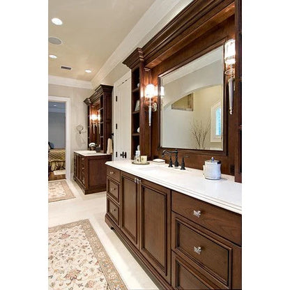 European Luxury Classic Complete Set Bathroom Vanities Cabinet Italian French Style Antique Solid Wood Bathroom Vanity