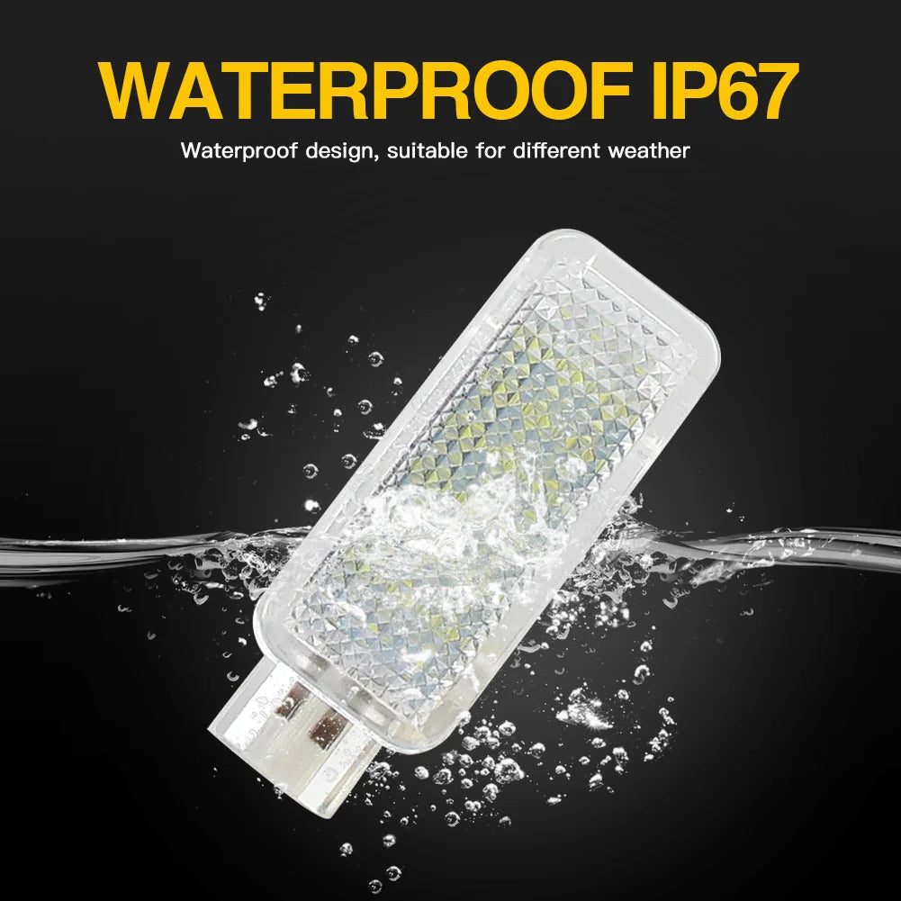 2x LED Footwell Under Courtesy Light Luggage Trunk Glove Box Lamps For Audi A3 S3 A4 S4 RS4 A6 S6 RS6 A5 A2 A1 A8 S8 Q5 Q7 TT R8