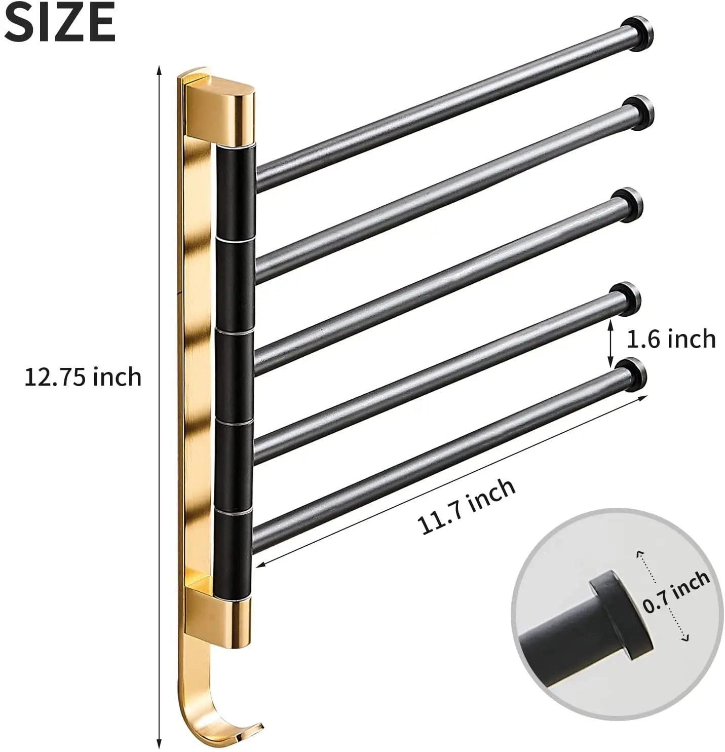 Folding Towel Rack Bathroom Accessories Wall Mount Towel Holder