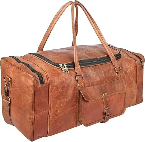 Luxury Zipper Duffle Bag Custom Pattern Genuine Leather for Men Women Business Outdoor Travel Designer Duffel Bag