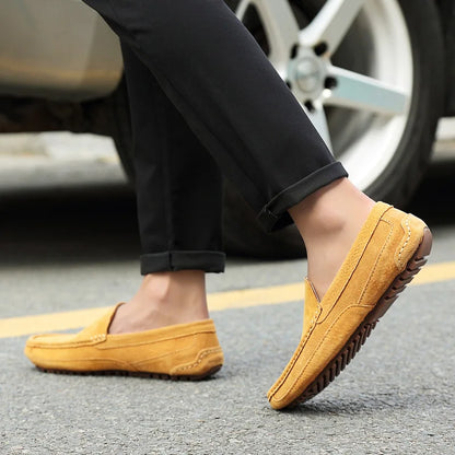 Suede Leather Man Loafers Luxury 2021 Casual Shoes For Men Boat Shoes Handmade Men Slipon Driving Shoes Male Moccasins Zapatos99