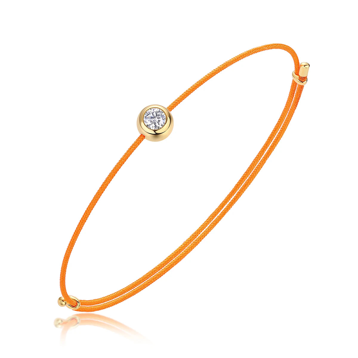 VVS1 Round Moissanite Gemstone Rope Bracelet Luxury Women Jewelry for Girls Pink Red Rope Moissanite Charm Bracelet