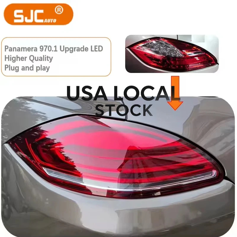 SJC Upgrade LED Taillight for Porsche Panamera  2009-2013 970.1 Tail Lights Upgrade to 2016 Style Led Tail Lamp for 970 Car