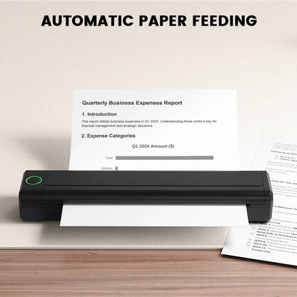 NEWYES Portable A4 Wireless Inkless Thermal Transfer Printer Mini Pocket Thermal Printer for Daily Using