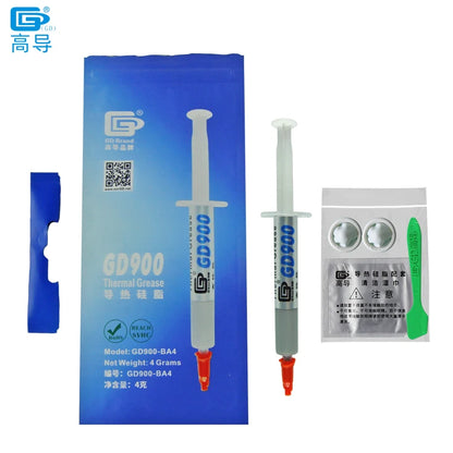 4 PCS Net 4 Grams Gray GD900 4.8W/M-K Thermal Conductive Grease Paste Silicone Plaster Heat Sink Compound for CPU Cooling Sheet